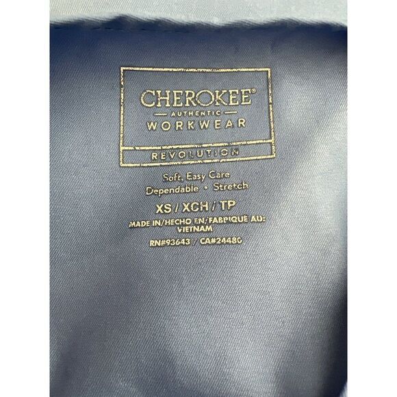 Cherokee Workwear Women Blue Scrub Top Size XS - Picture 7 of 9